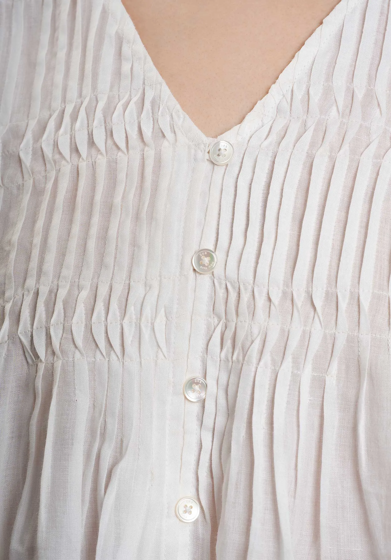 Blouse Zora Ss Top Ss25-066 Pearl