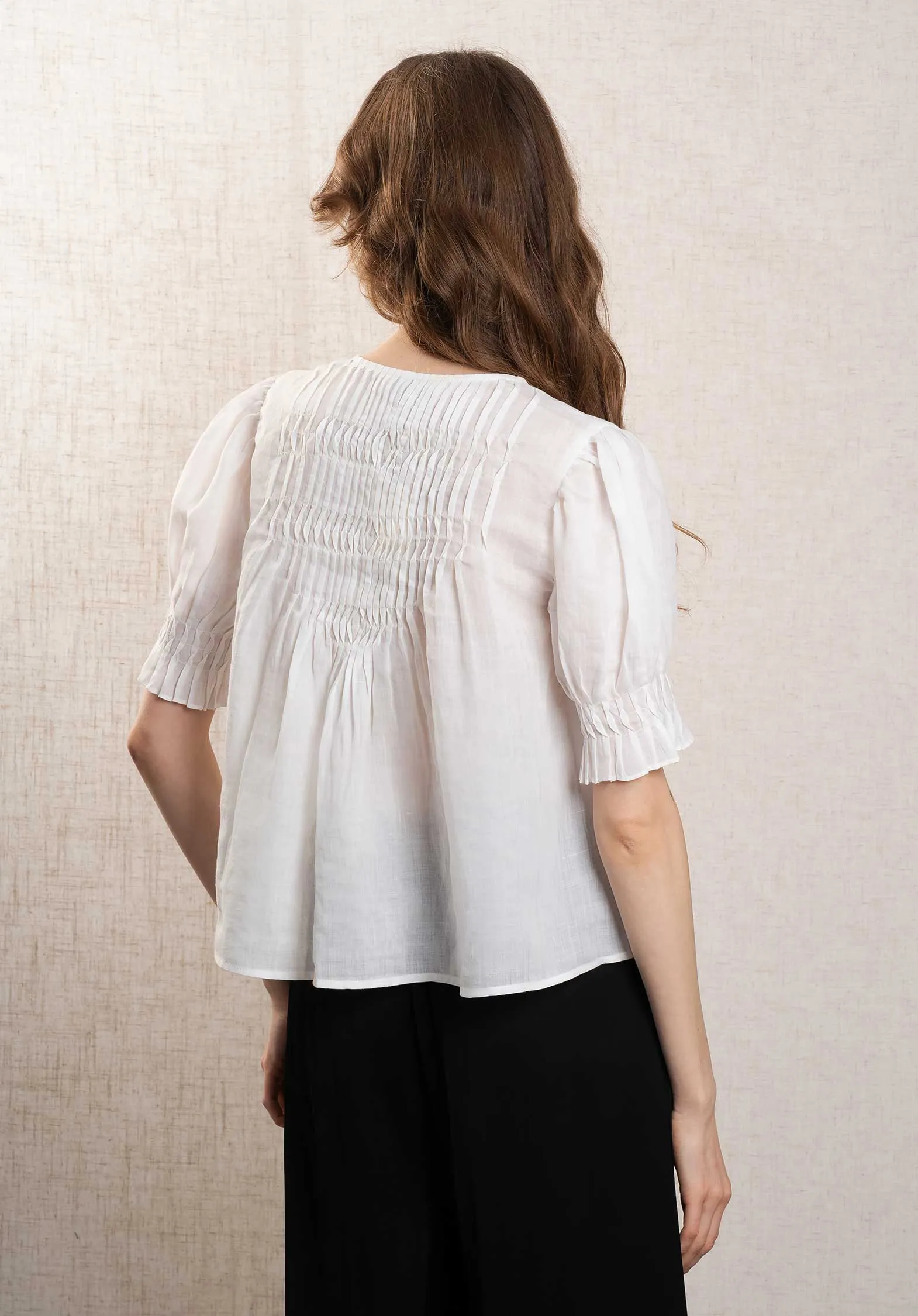 Blouse Zora Ss Top Ss25-066 Pearl