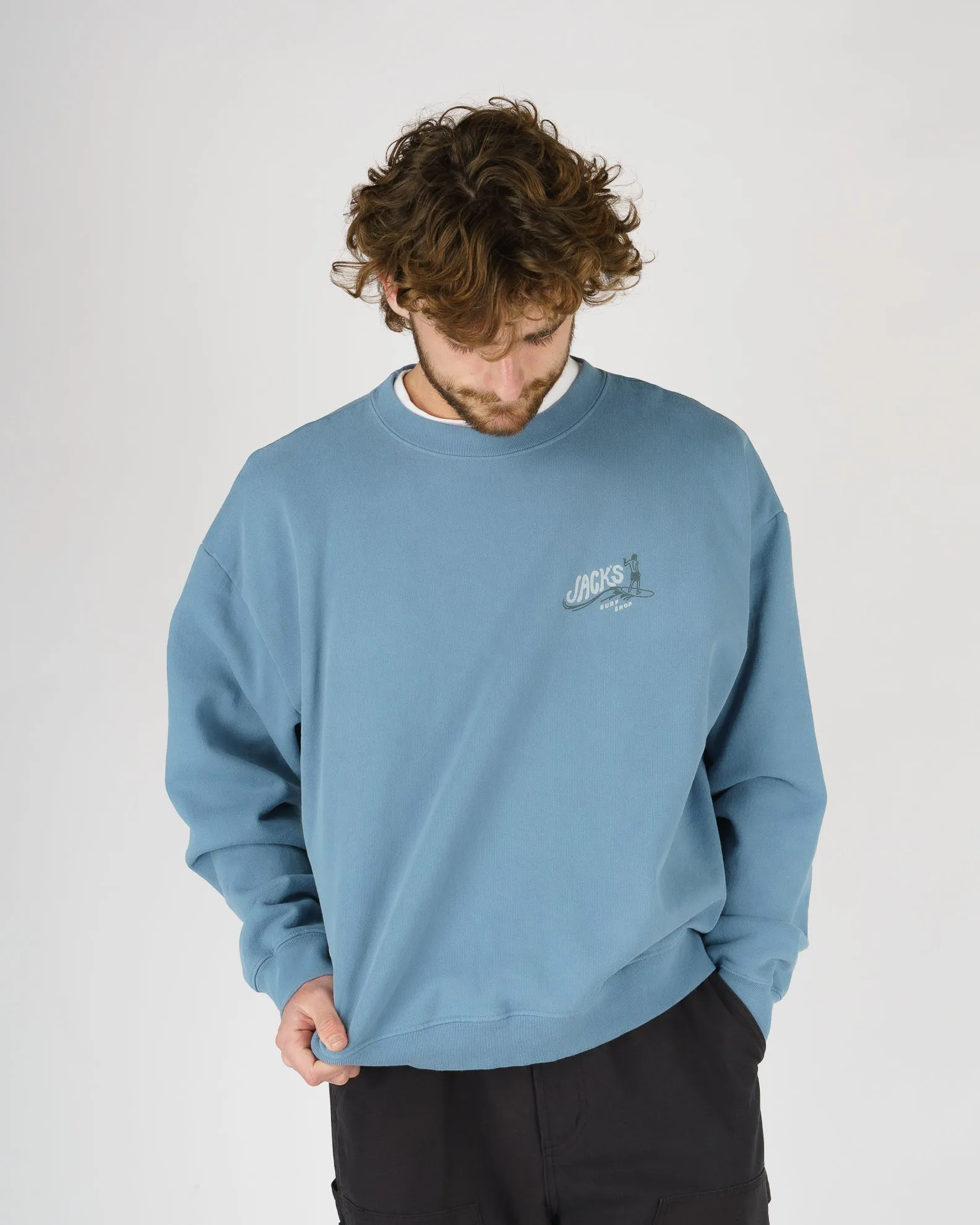 Bobber Heavyweight Crewneck - Blue