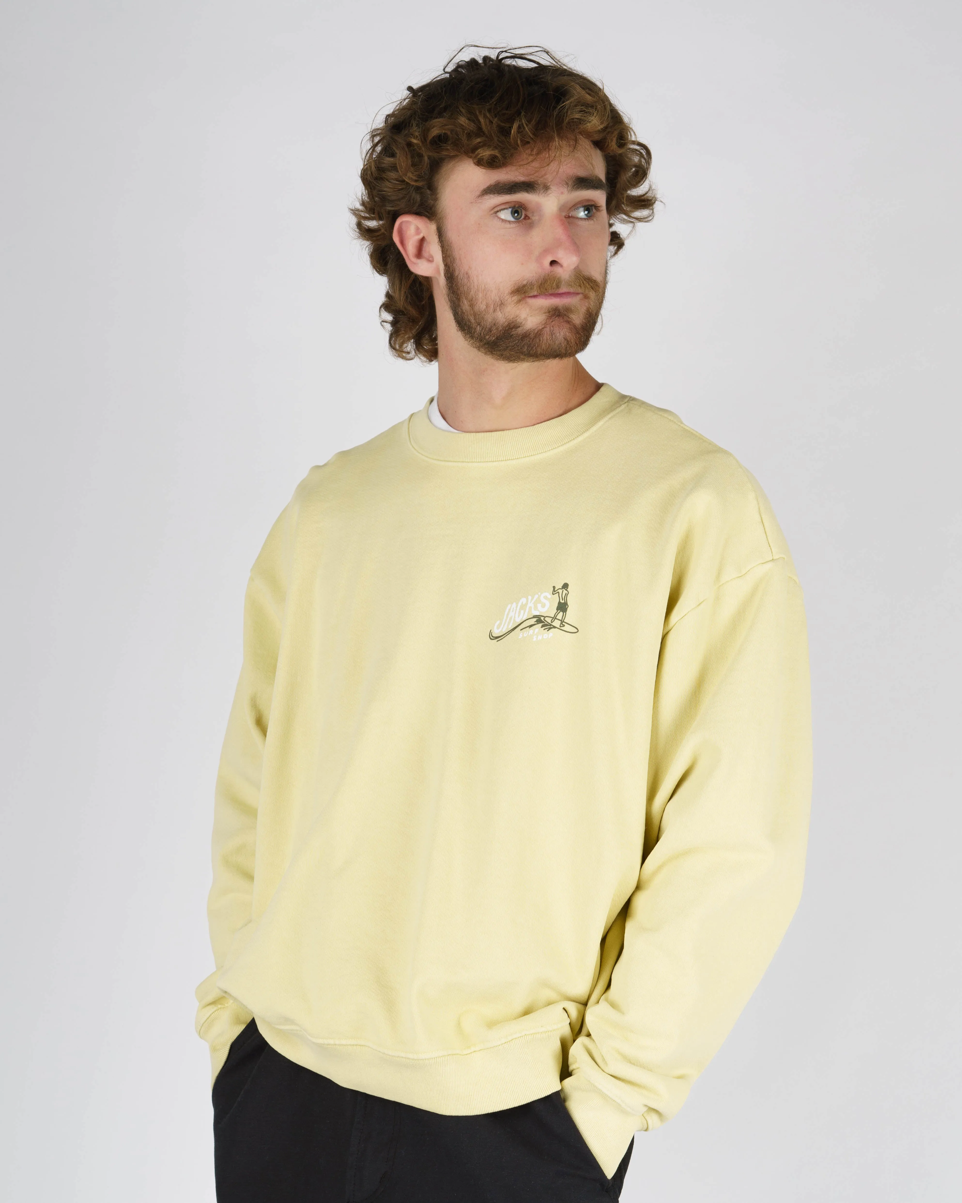 Bobber Heavyweight Crewneck - Yellow