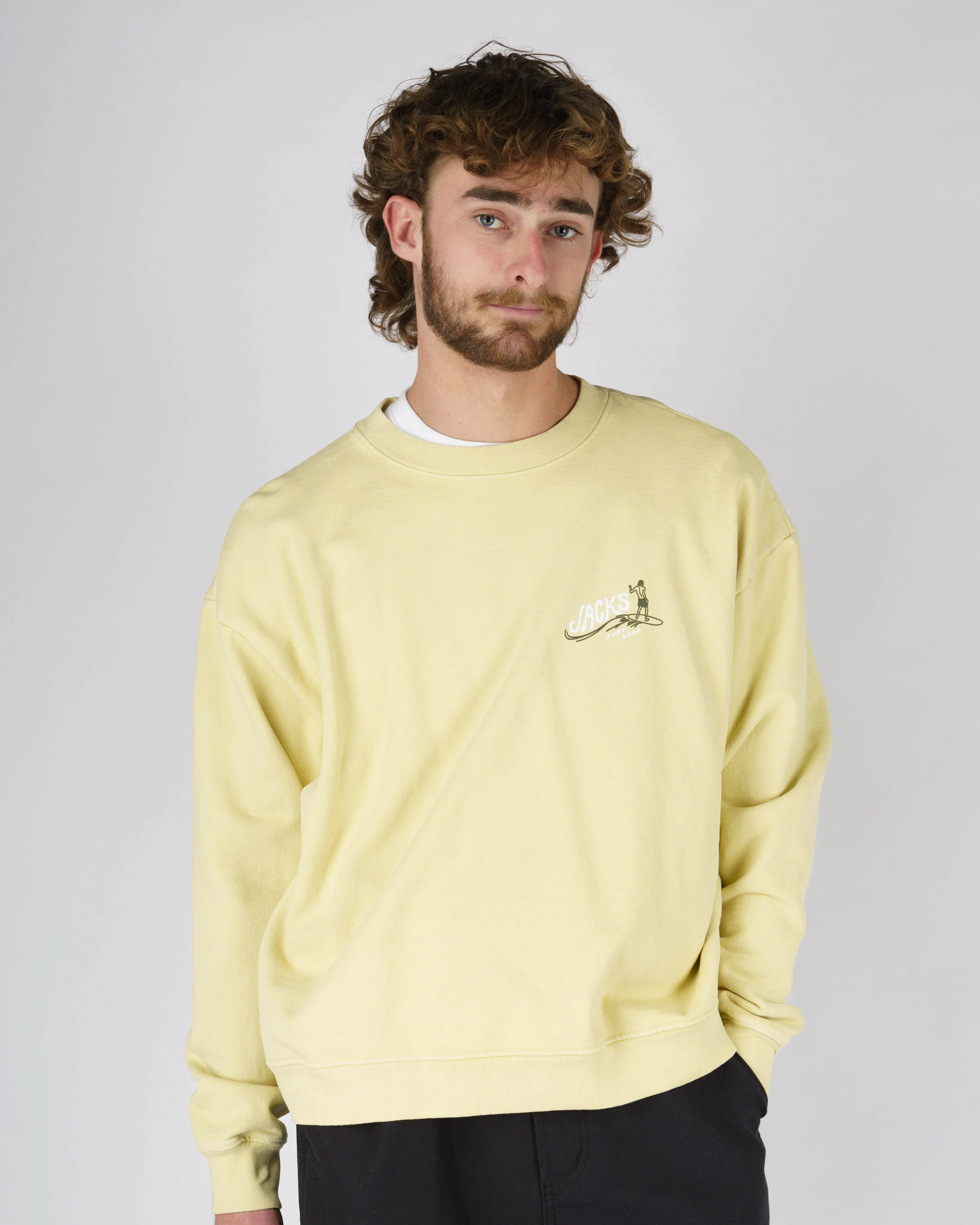 Bobber Heavyweight Crewneck - Yellow