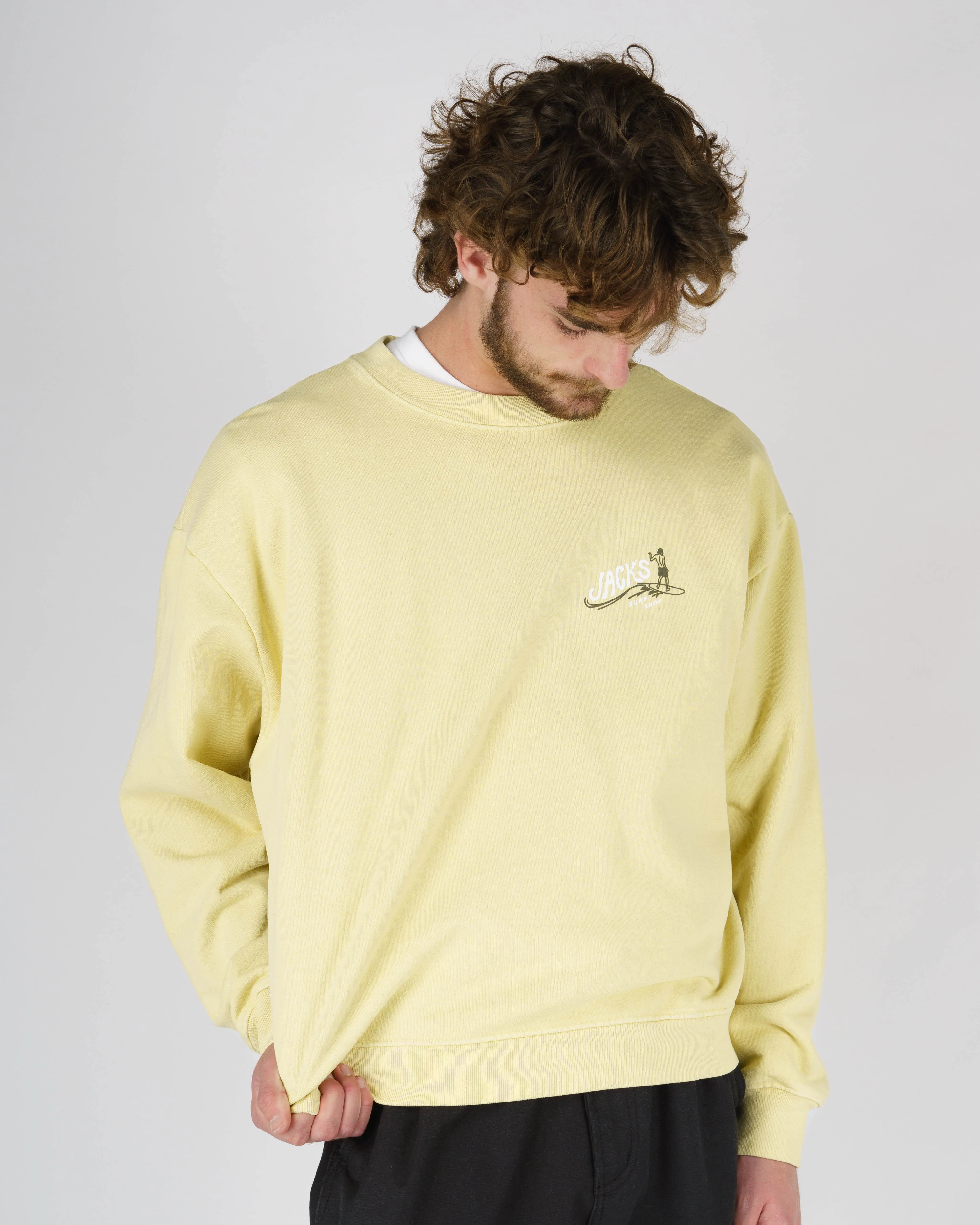 Bobber Heavyweight Crewneck - Yellow