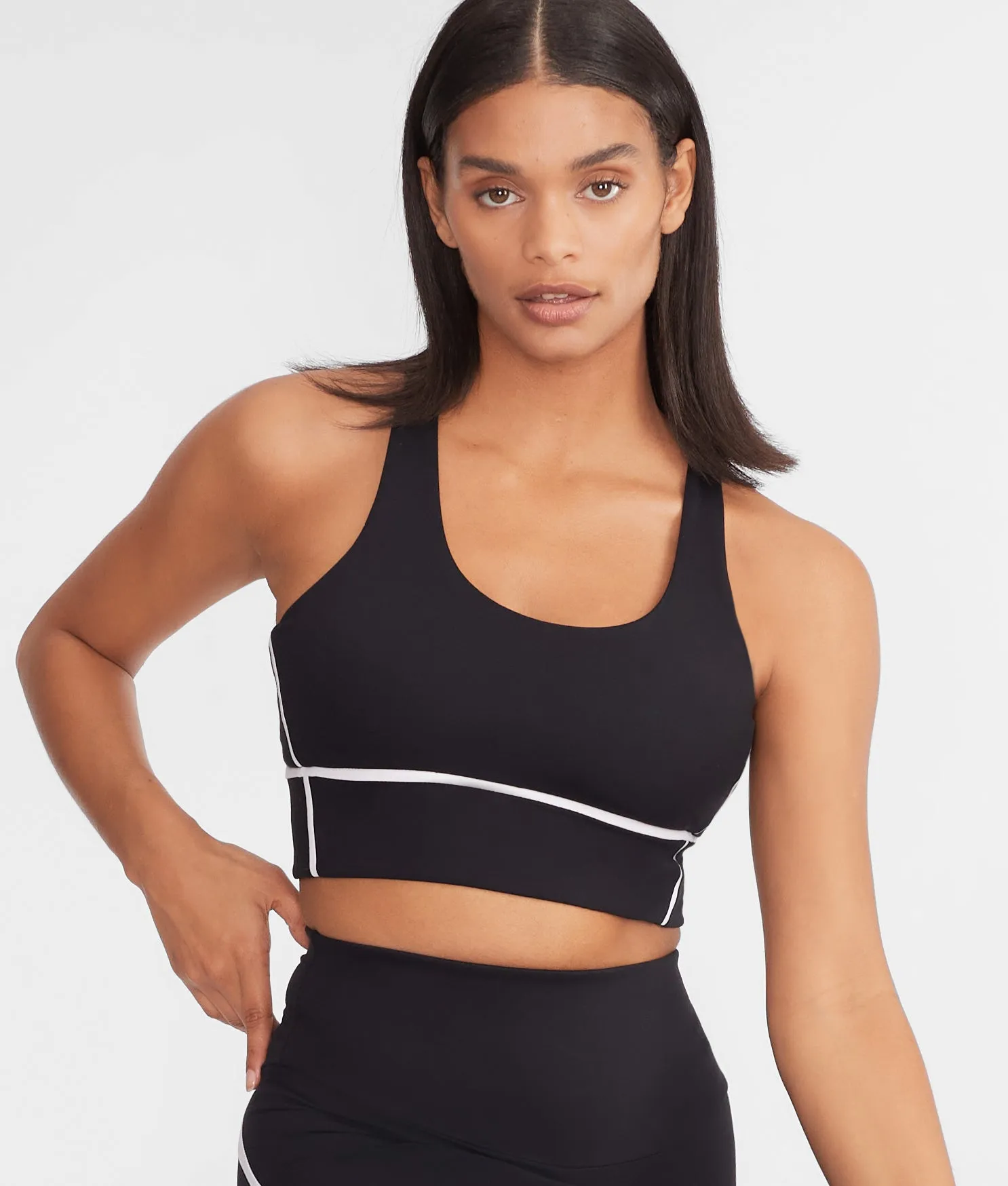 Body Up Women's Contrast Piping Sports Bra