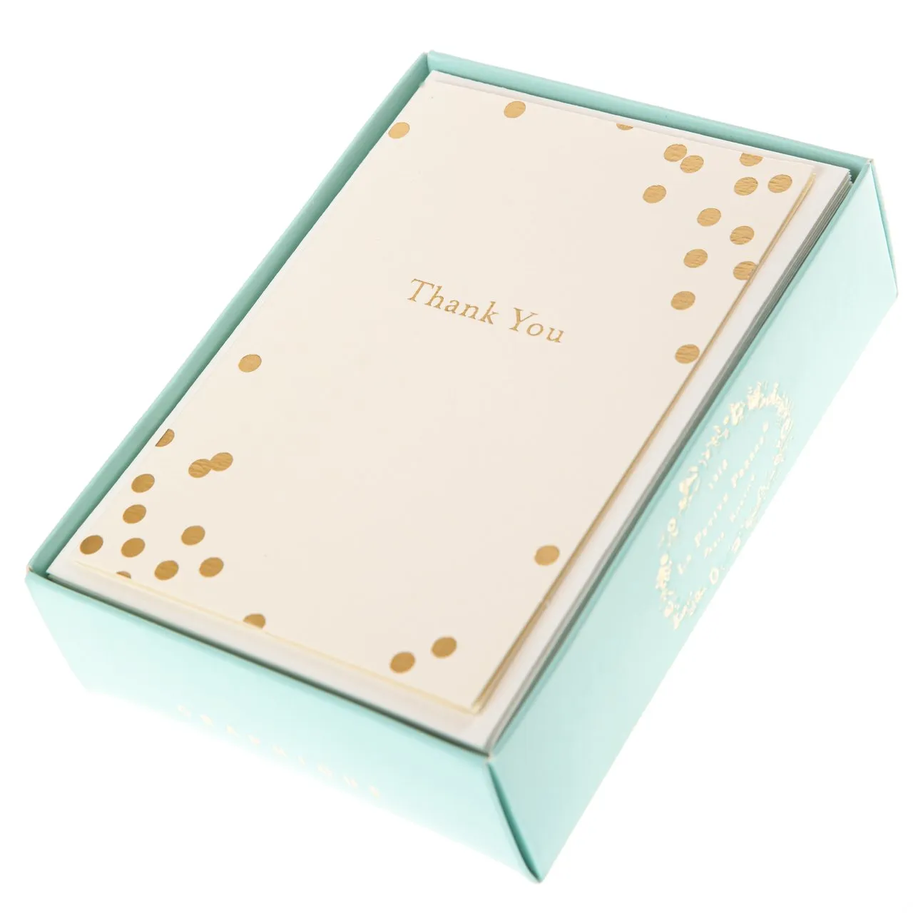 Boxed Thank You Cards - Gold Dots