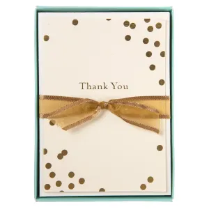 Boxed Thank You Cards - Gold Dots