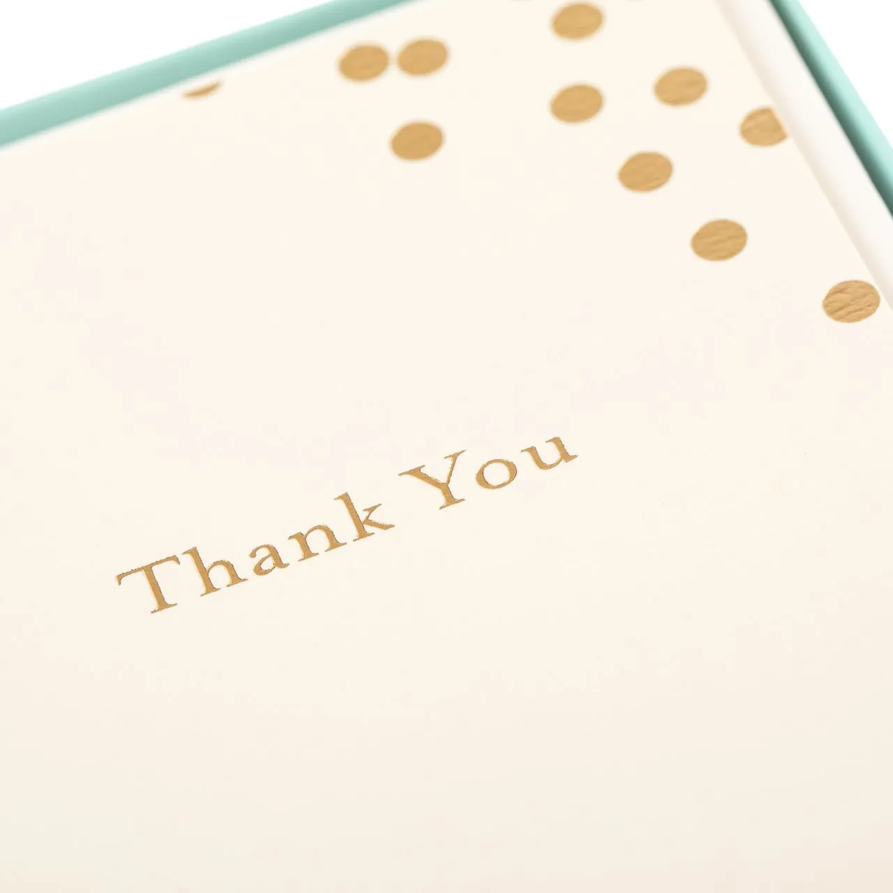 Boxed Thank You Cards - Gold Dots