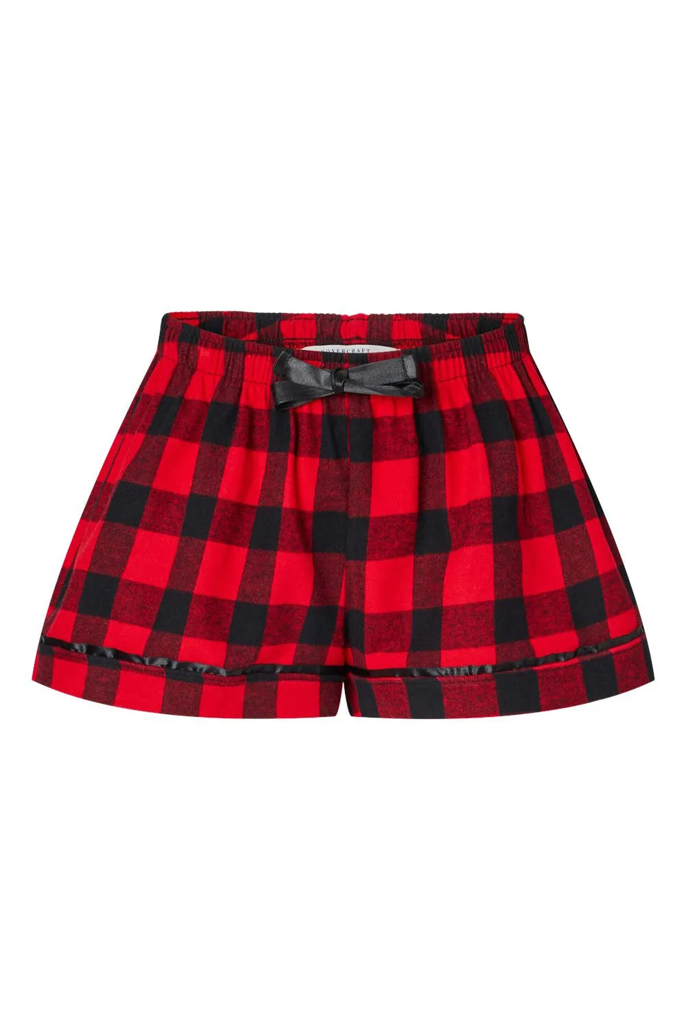 Boxercraft Womens Flannel Shorts - Red/Black Buffalo