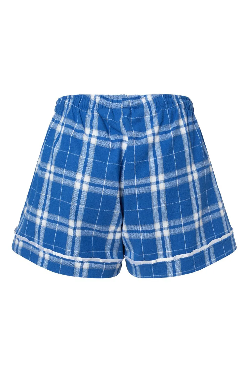 Boxercraft Womens Flannel Shorts - Royal Blue/Silver Grey