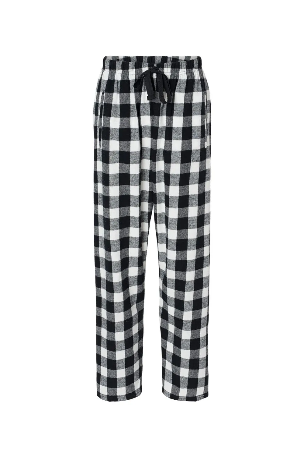 Boxercraft Womens Haley Flannel Pants w/ Pockets - Black/White Buffalo Plaid
