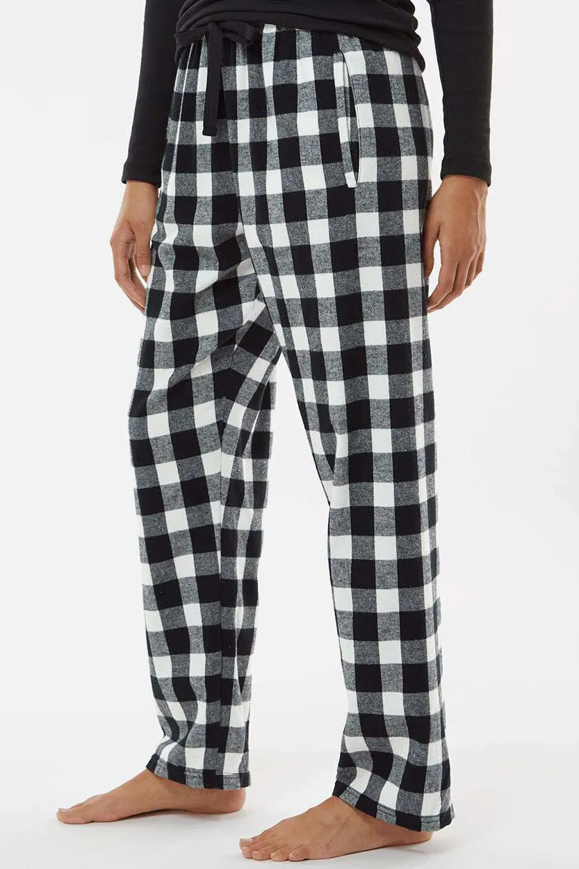 Boxercraft Womens Haley Flannel Pants w/ Pockets - Black/White Buffalo Plaid