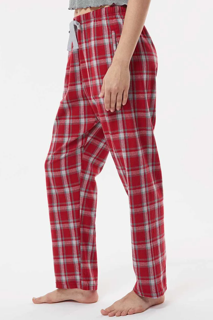 Boxercraft Womens Haley Flannel Pants w/ Pockets - Heritage Garnet Red Plaid