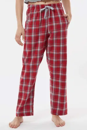 Boxercraft Womens Haley Flannel Pants w/ Pockets - Heritage Garnet Red Plaid