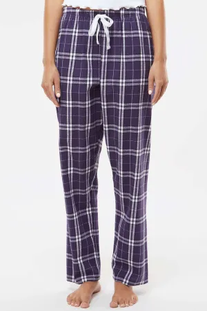 Boxercraft Womens Haley Flannel Pants w/ Pockets - Purple/White