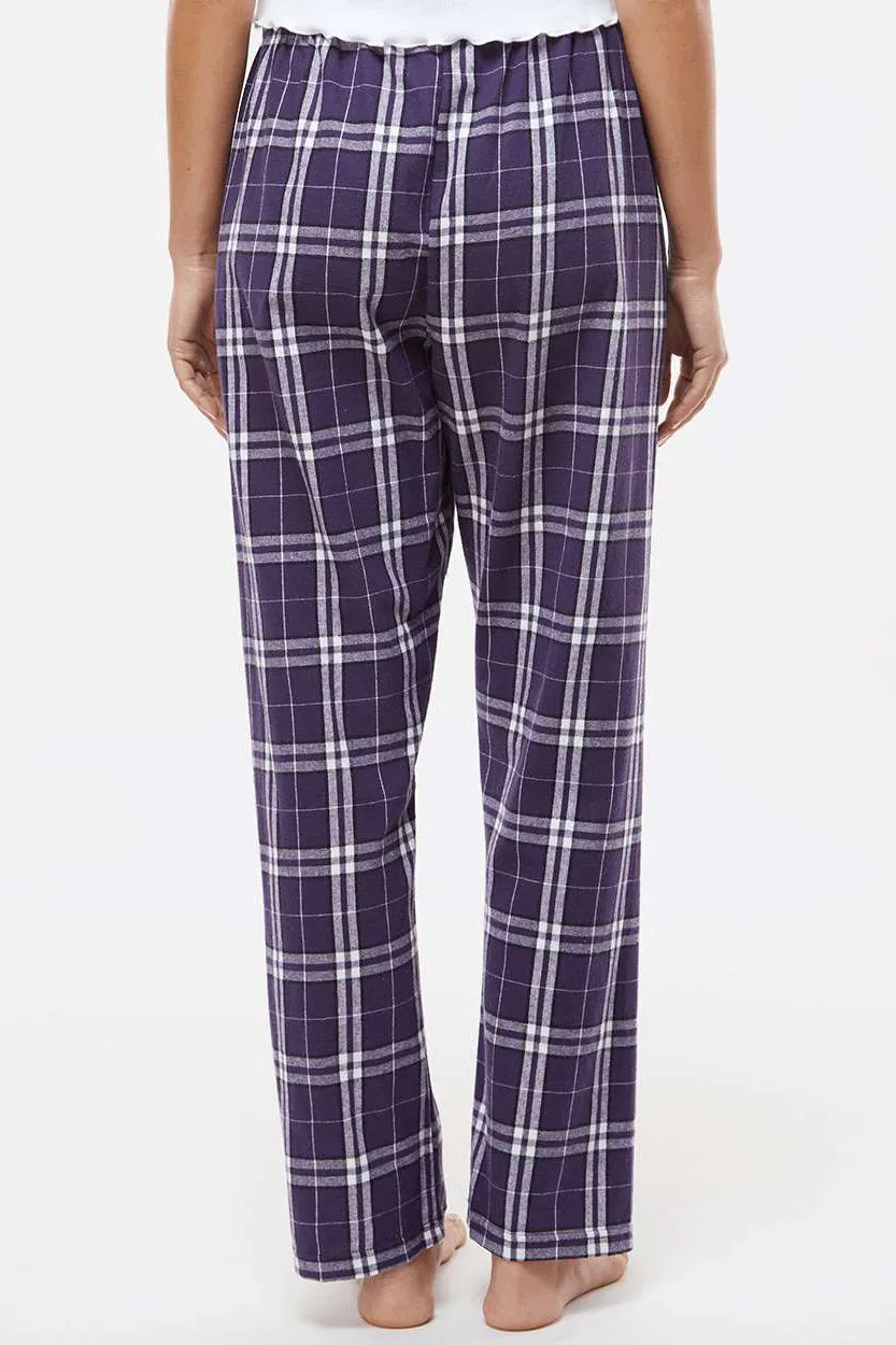 Boxercraft Womens Haley Flannel Pants w/ Pockets - Purple/White