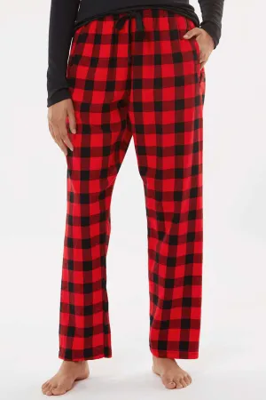 Boxercraft Womens Haley Flannel Pants w/ Pockets - Red/Black Buffalo