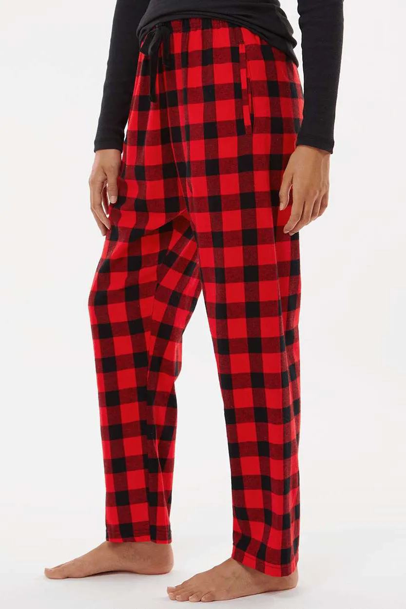 Boxercraft Womens Haley Flannel Pants w/ Pockets - Red/Black Buffalo