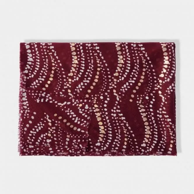 Burgundy Foil Sentiment  Waved KLS510 Katie Loxton Jewelry And Accessories