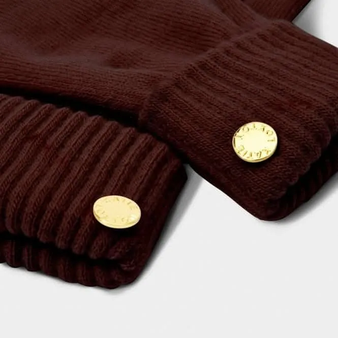 Cacao Knitted Gloves KLS535 Katie Loxton Jewelry And Accessories