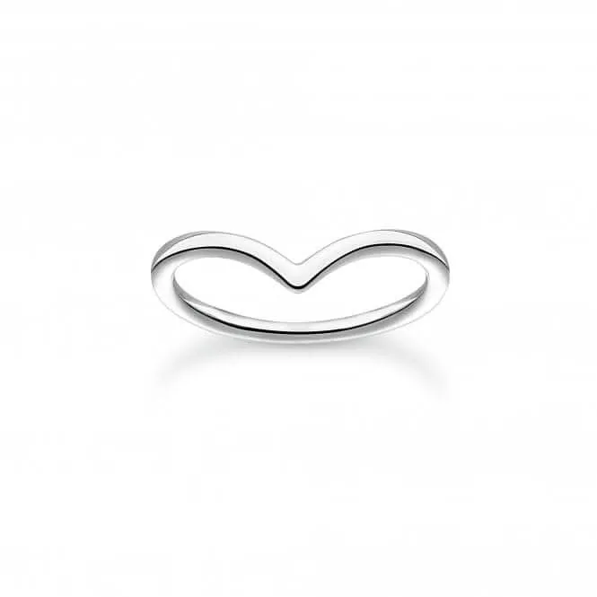 Charming Sterling Silver V-Shaped Ring TR2393-001-21 Thomas Sabo Rings