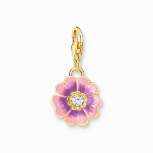 Charmista Gold Plated Violet Flower Charm 2208-565-7 Thomas Sabo Collectable Charms