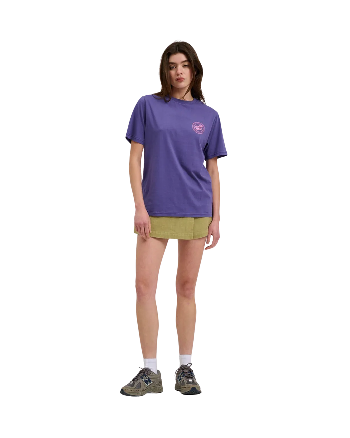 Check Outline Ringed Dot T-Shirt in Future Dusk