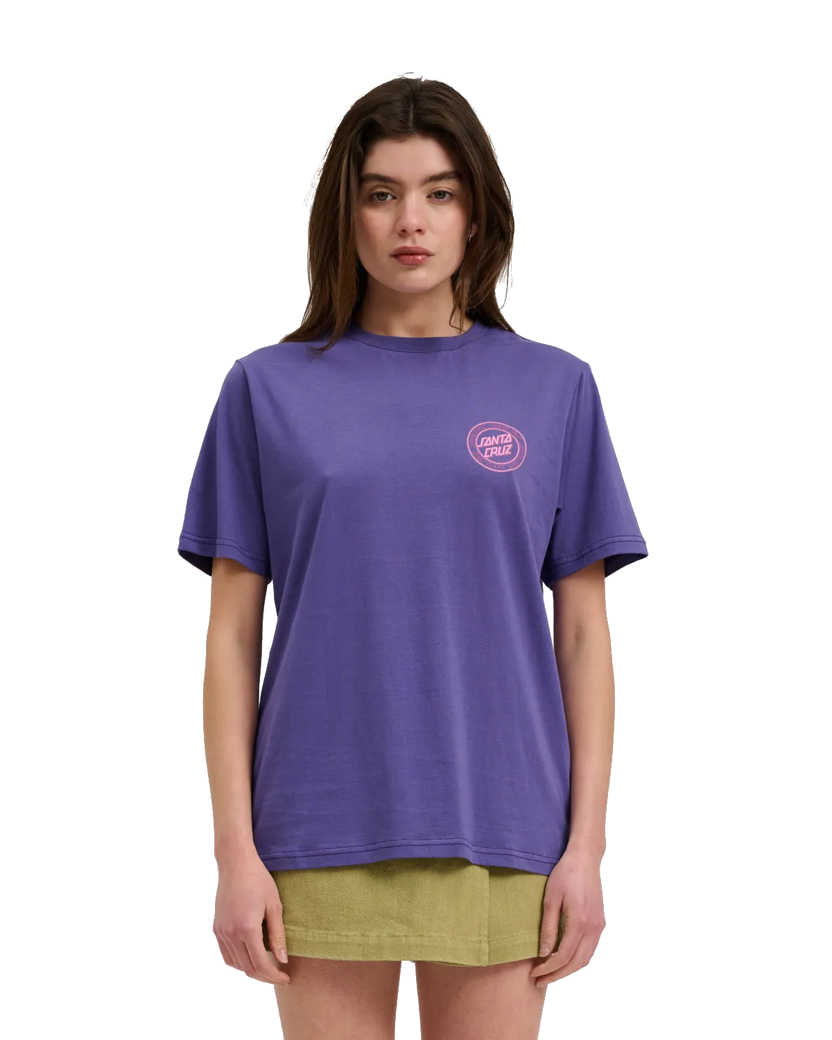 Check Outline Ringed Dot T-Shirt in Future Dusk