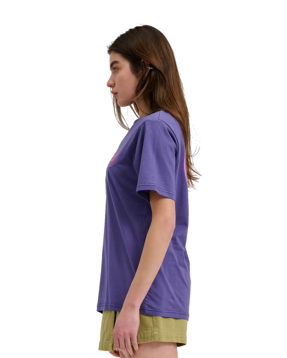 Check Outline Ringed Dot T-Shirt in Future Dusk