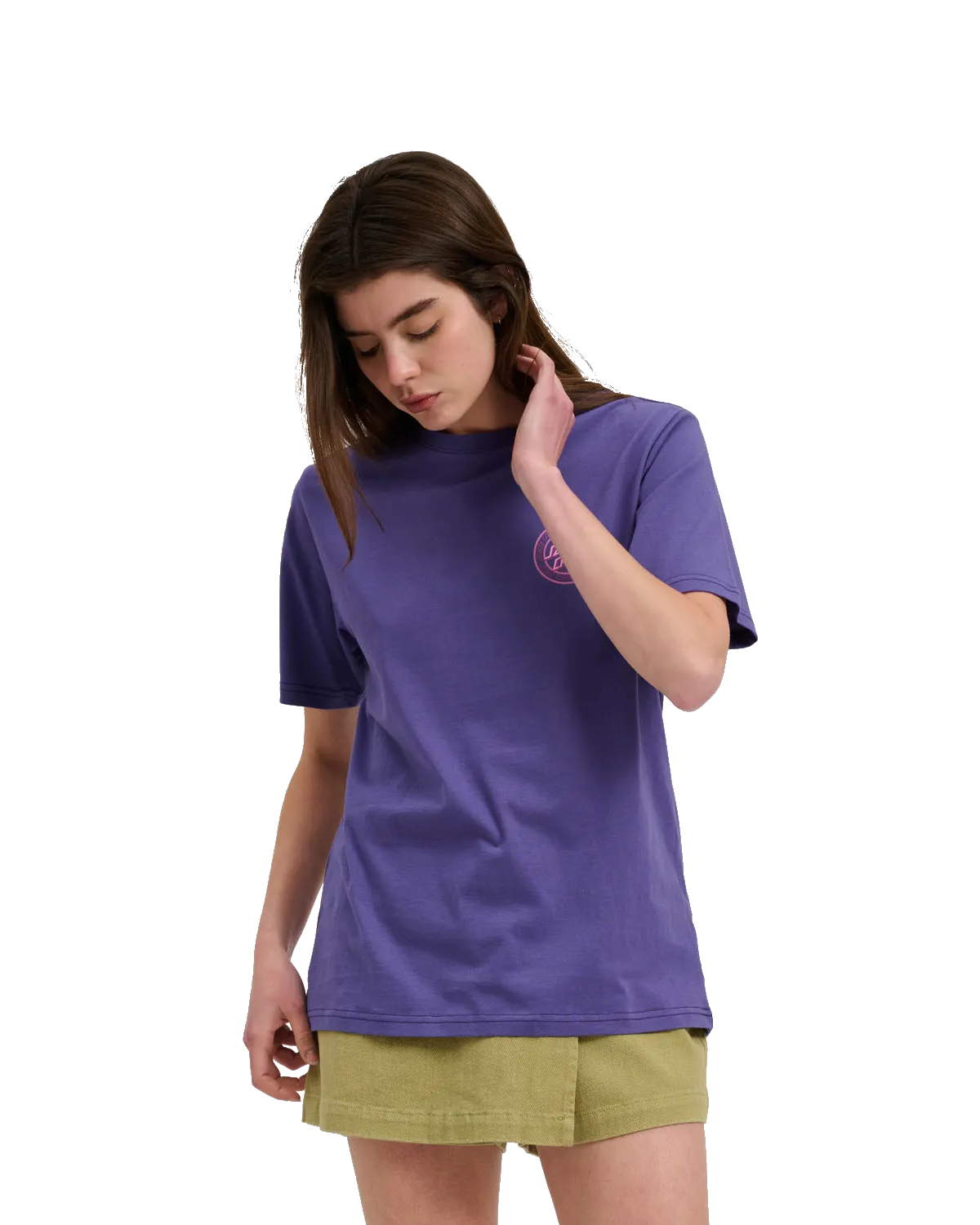 Check Outline Ringed Dot T-Shirt in Future Dusk