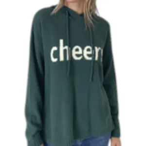 Cheers Graphic Hoodie In Green