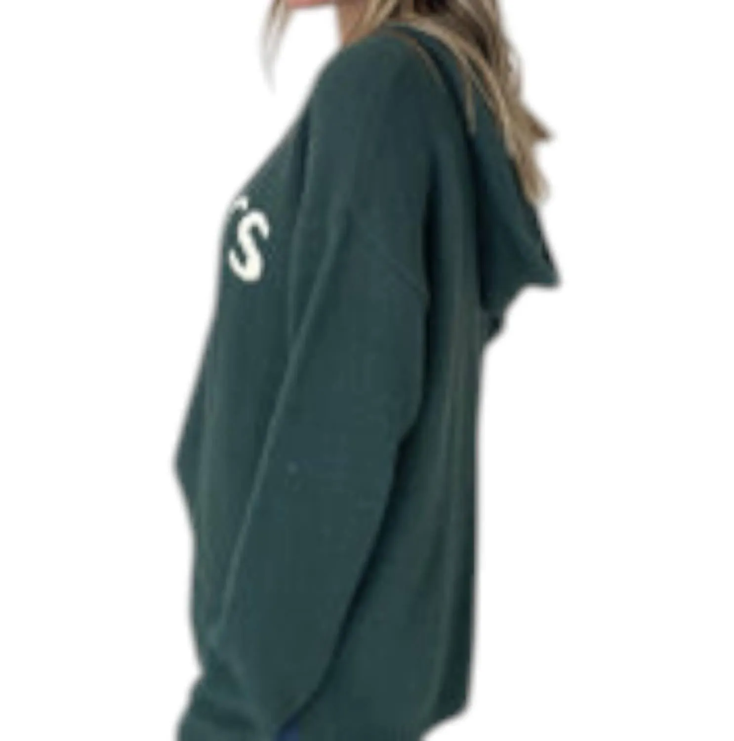 Cheers Graphic Hoodie In Green