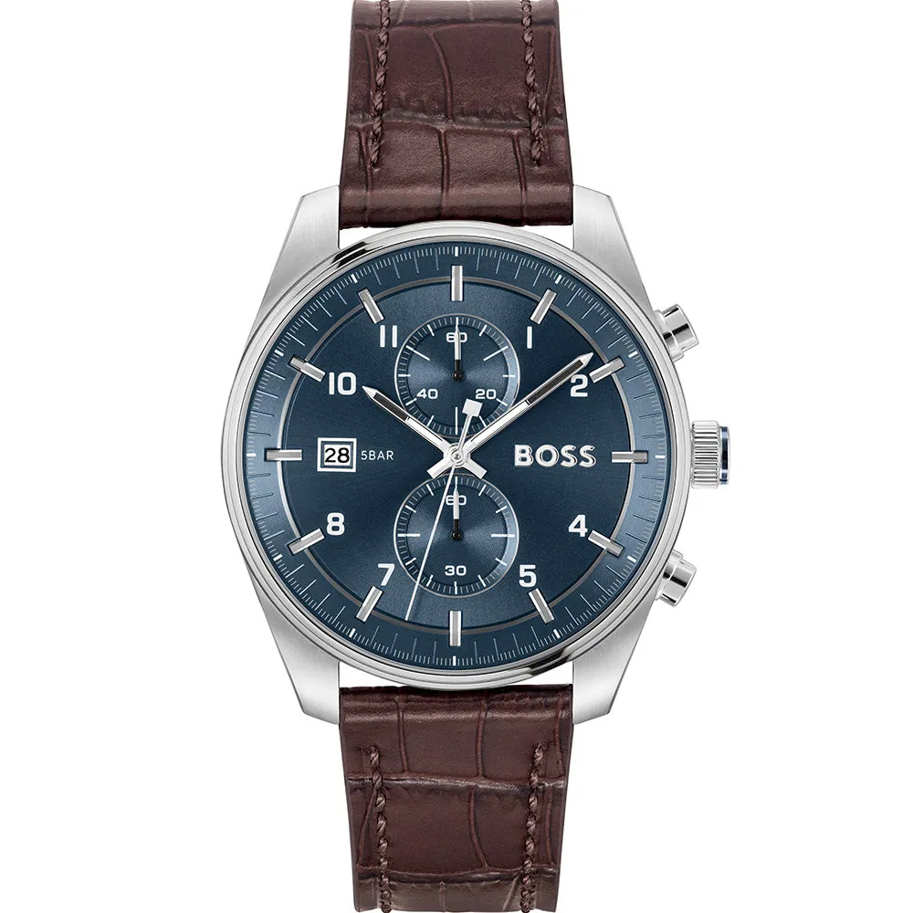 Chronograph Mens Watches Hugo Boss Skytraveller 1514194 Chronograph