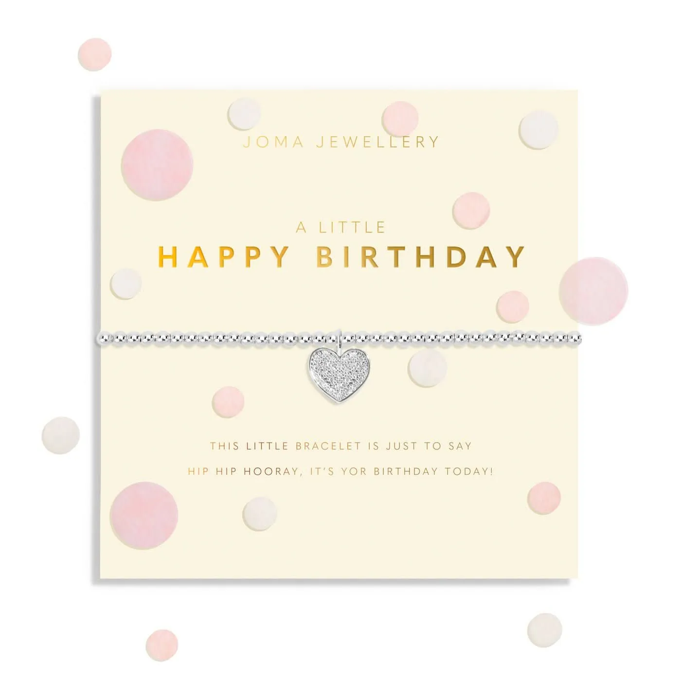 Confetti A Little Happy Birthday Silver Plated Bracelet 8543 Joma Jewellery