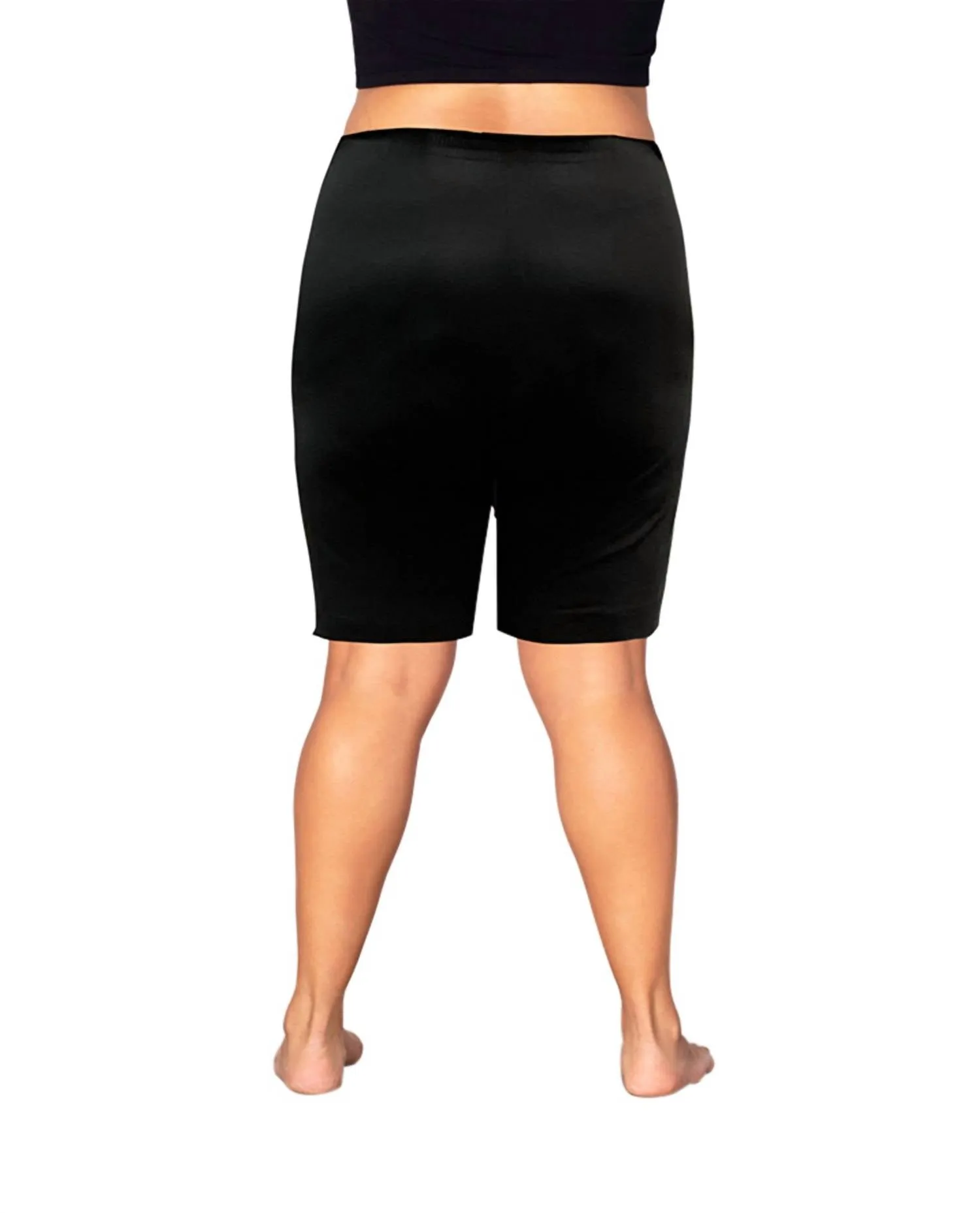 Cotton Jersey Shorts - Plus In Black