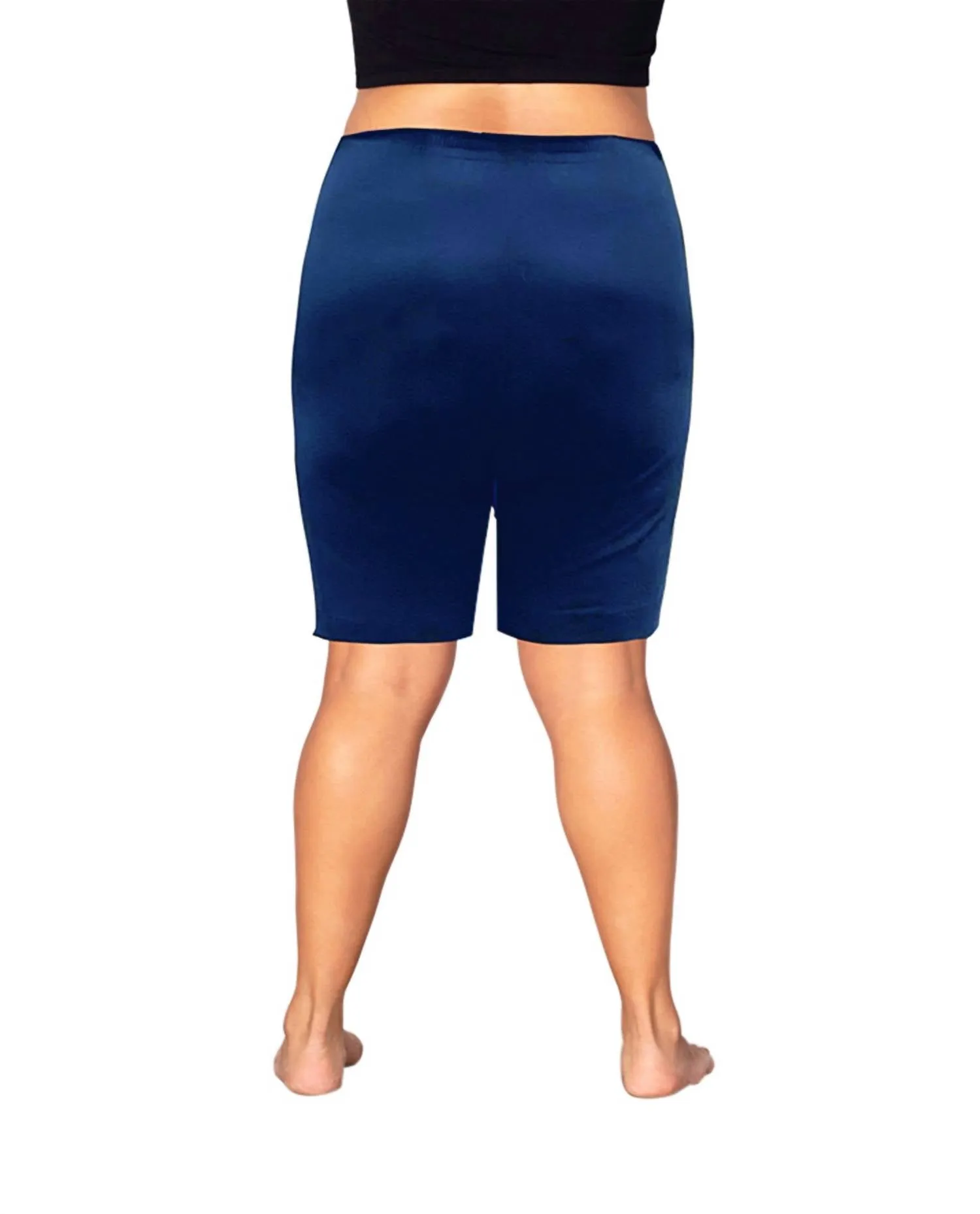 Cotton Jersey Shorts - Plus In Navy