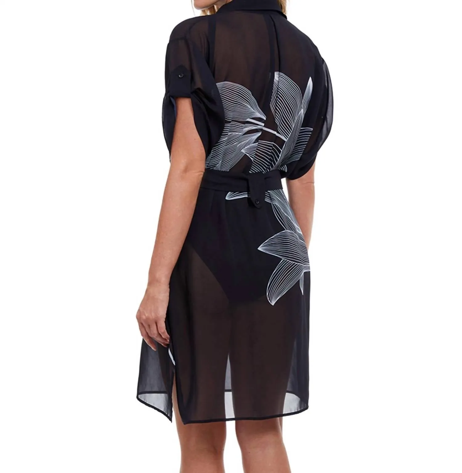 Cover Up Blouse Dress In Got Fine Line