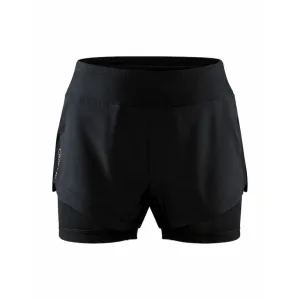 Craft Women's Advance Essence 2 in 1 Shorts 2 in Black SS25