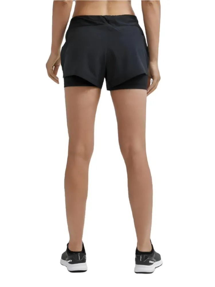 Craft Women's Advance Essence 2 in 1 Shorts 2 in Black SS25