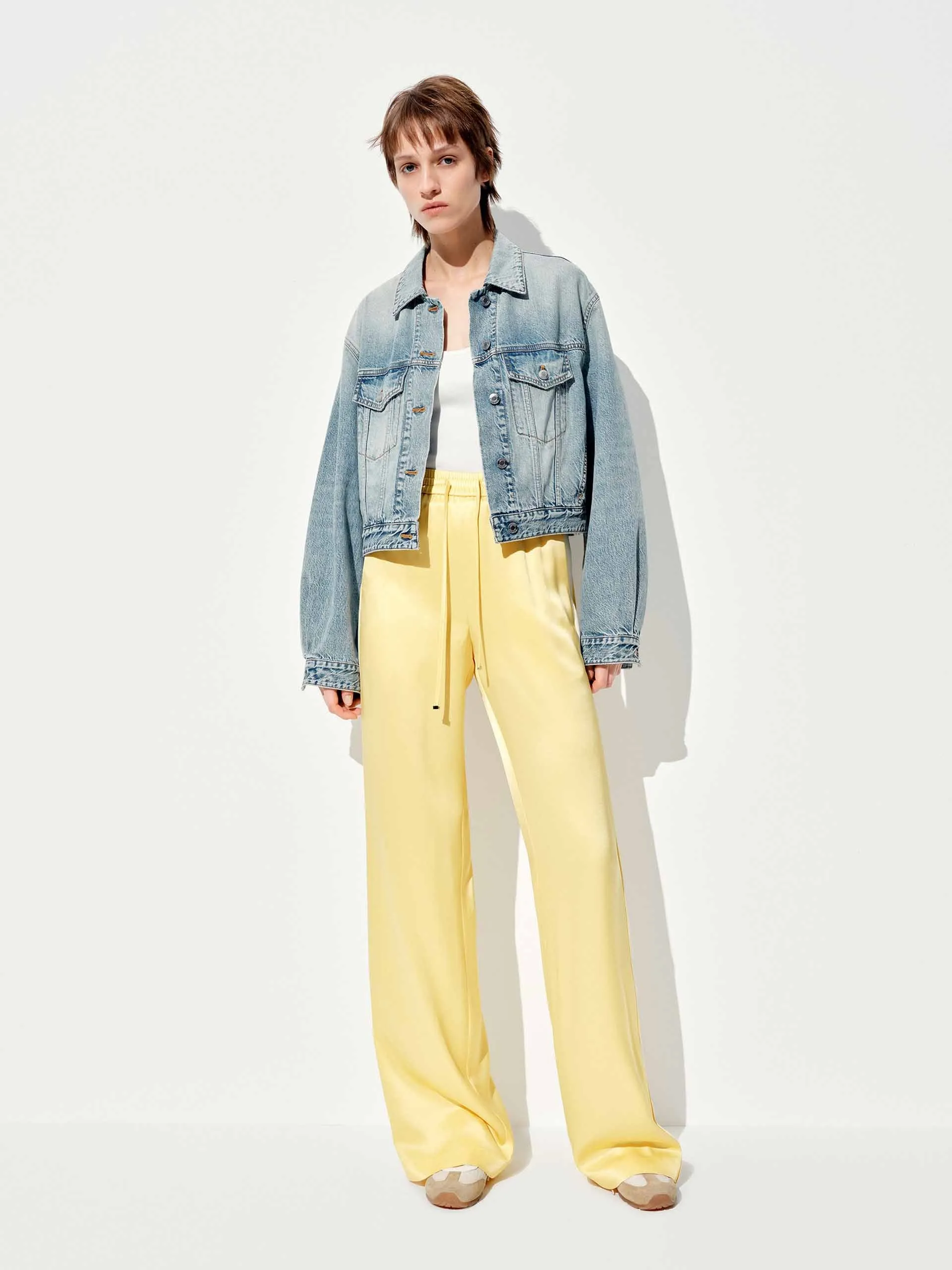 Cropped Cotton Denim Jacket