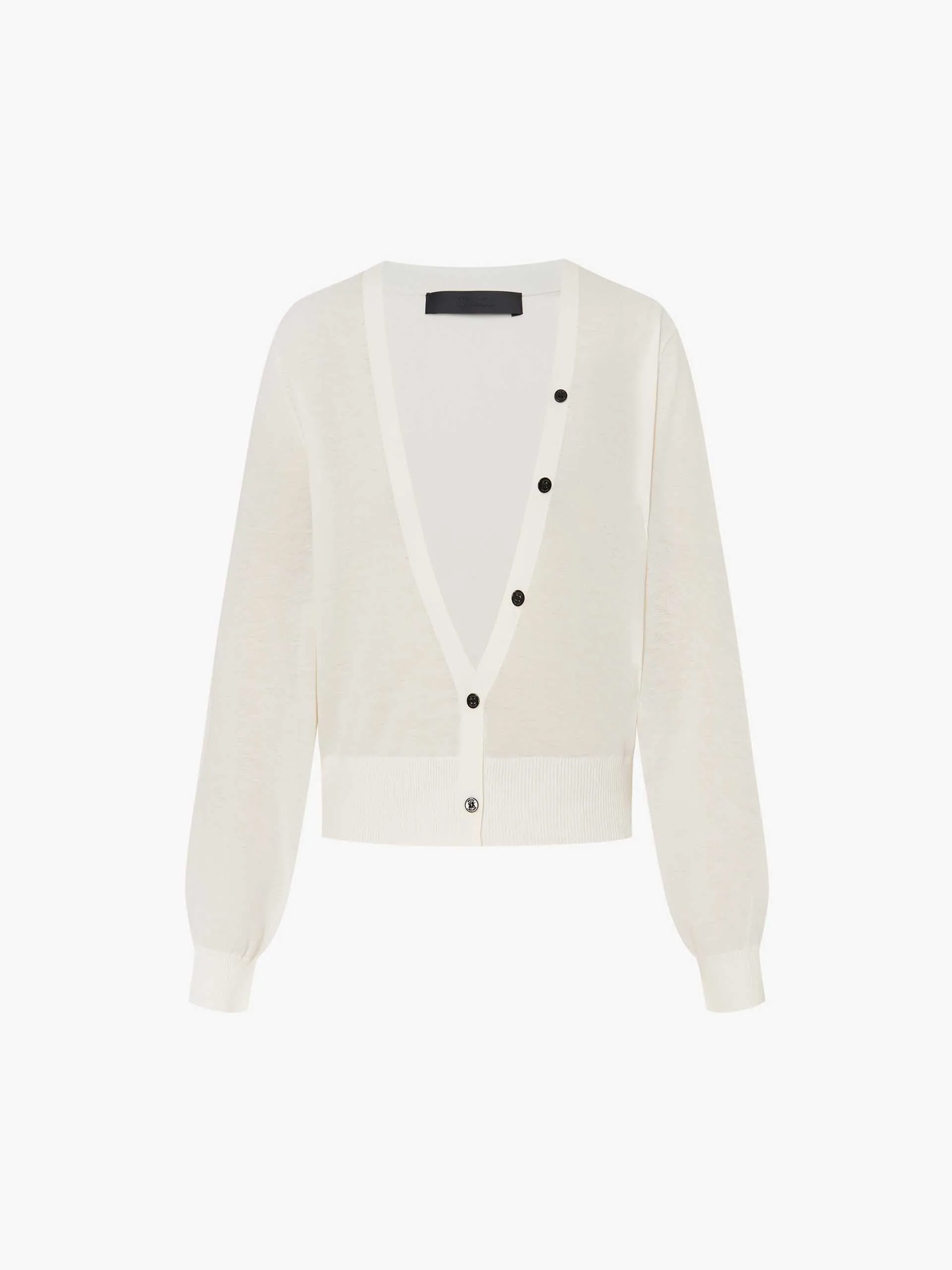Cropped V-neck Knit Cardigan
