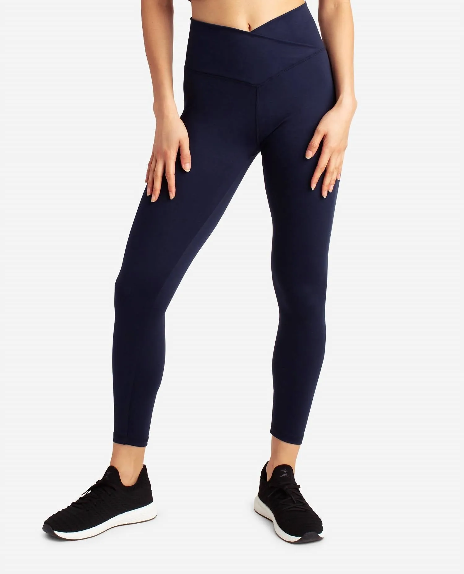 Crossover Waist 7/8 Legging In Neo Navy