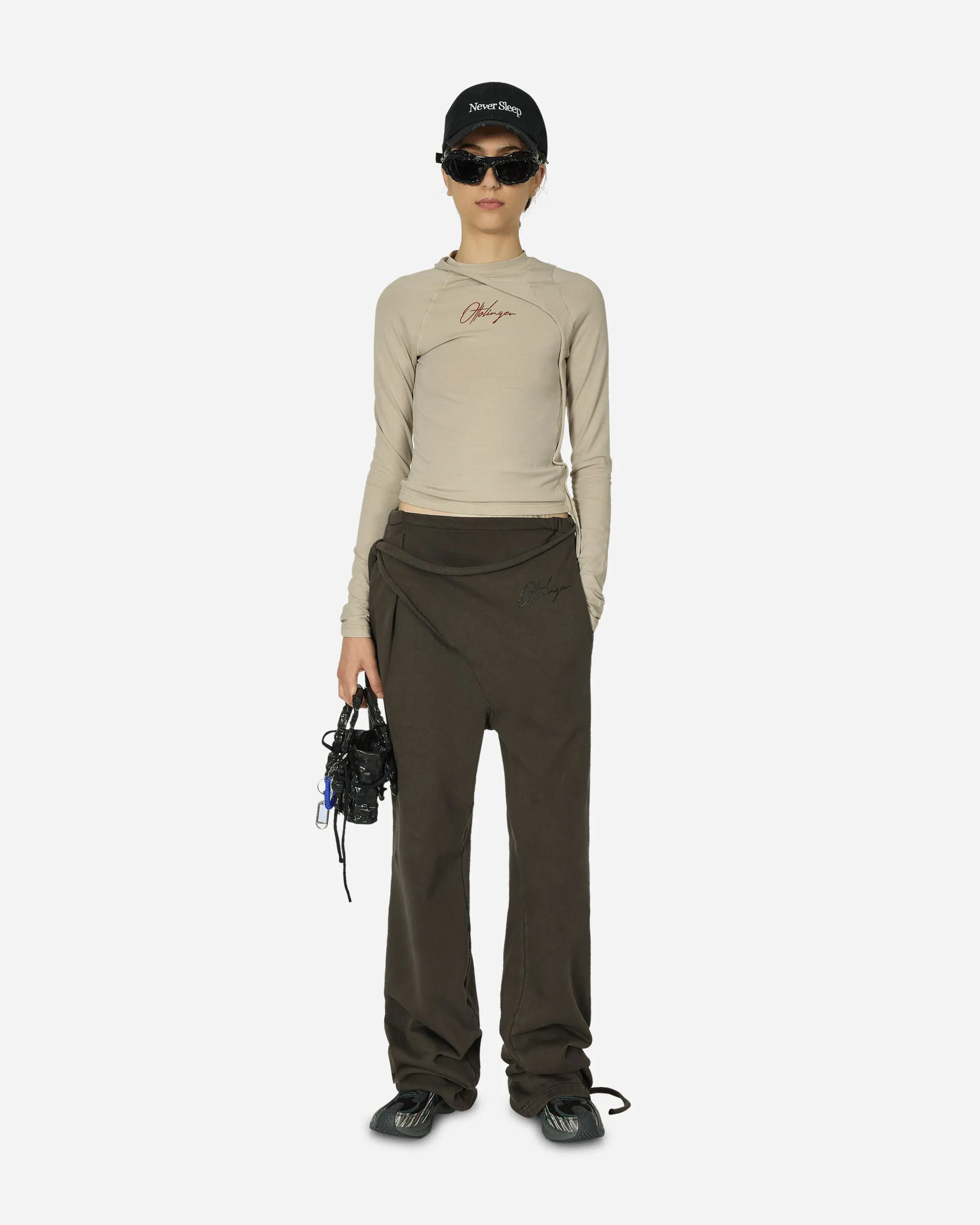 Deconstructed Fitted Longsleeve Top Sand