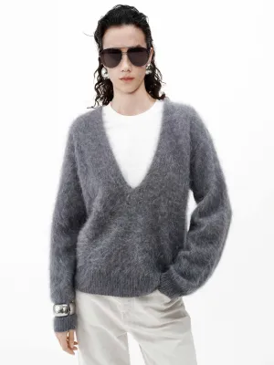 Deep V-neck Cashmere Sweater