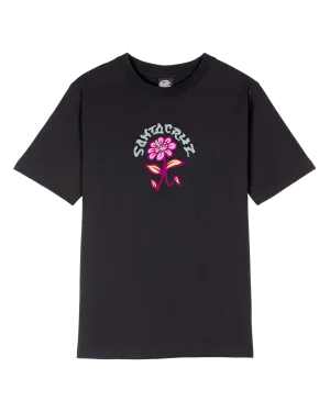 Delfino Flower T-Shirt in Black