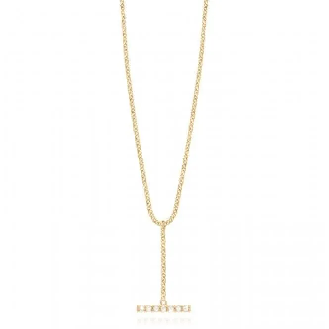 Demi Gold Pave Bar Drop 46cm   5cm Extender Necklace 4457 Joma Jewellery