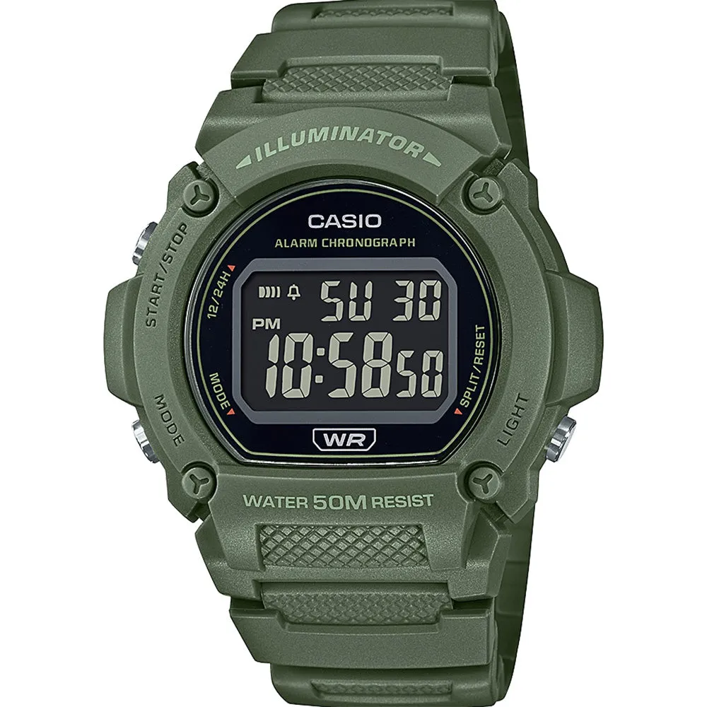 Digital Mens Watches Casio W219HC-3B Earth Colour Digital