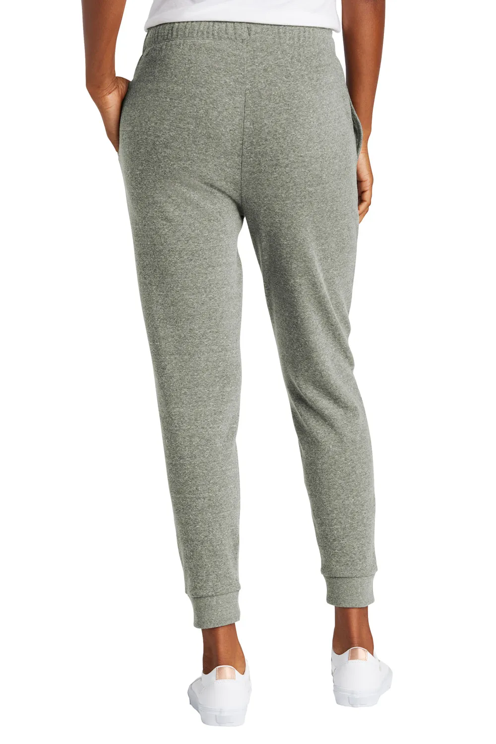 District Womens Perfect Tri Fleece Jogger Sweatpants w/ Pockets - Grey Frost