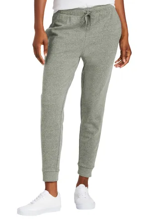 District Womens Perfect Tri Fleece Jogger Sweatpants w/ Pockets - Grey Frost