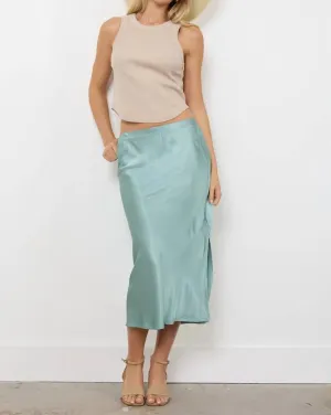Dorit Silky Slip Skirt In Desert Sage