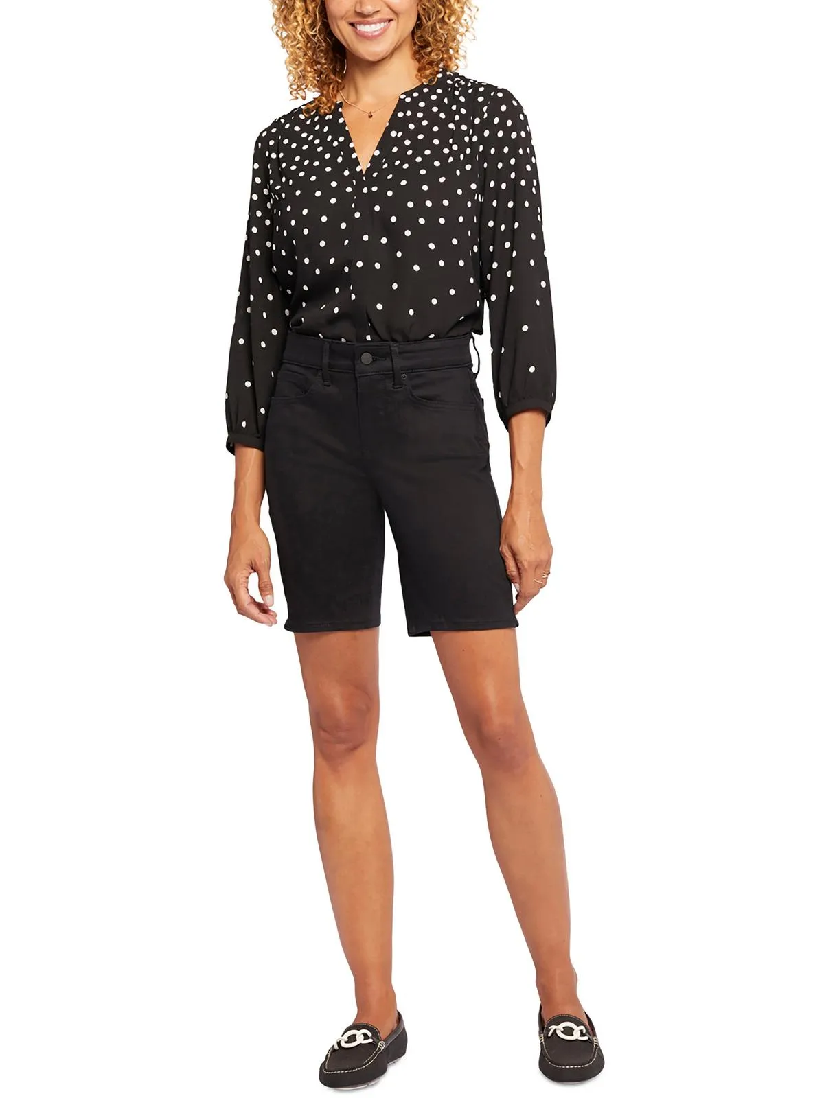 Ella Womens High Rise Mini Denim Shorts