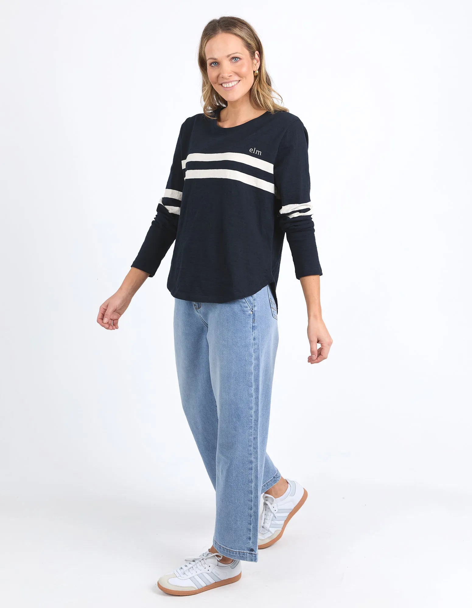 Elm Adora Long Sleeve Tee Navy